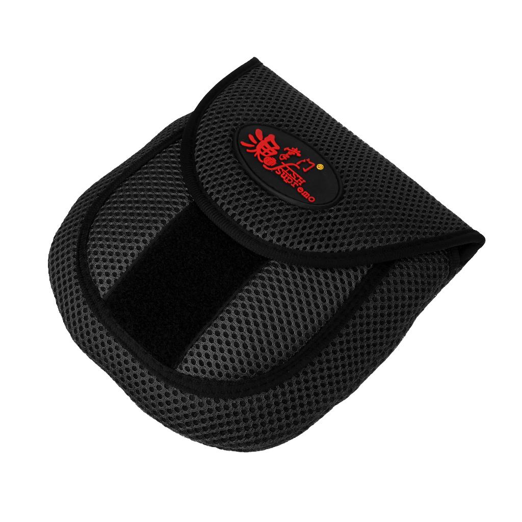 Portable Bait casting Fishing Reel Protective Case Cover Storage Bag Black