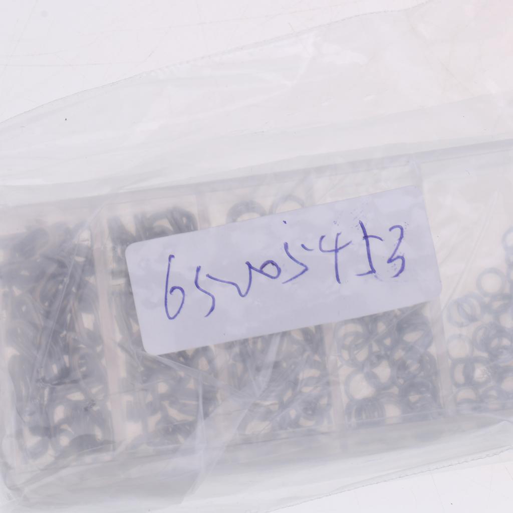 200pcs Stainless Steel Round Oval Split Ring Fishing Tackle Line Connector