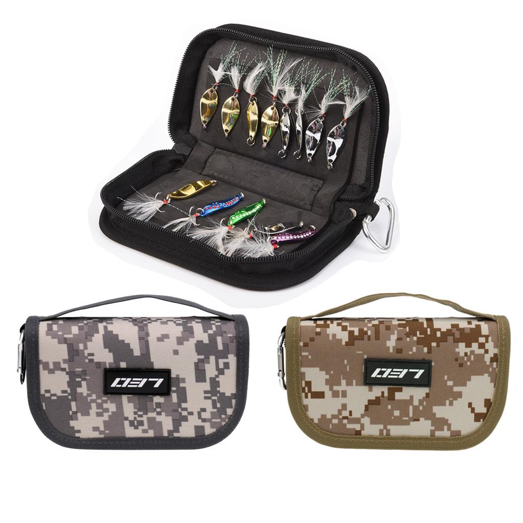 Fishhooks Spinners Storage Bag EVA Liner Fishing Lures Spoon Bag Urban Camo