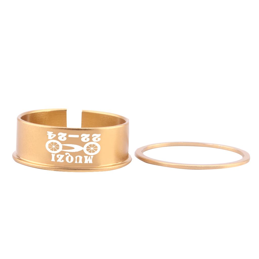 Bicycle Bike Bottom Bracket Washer 24mm to 22mm Axis Conversion Set Gold