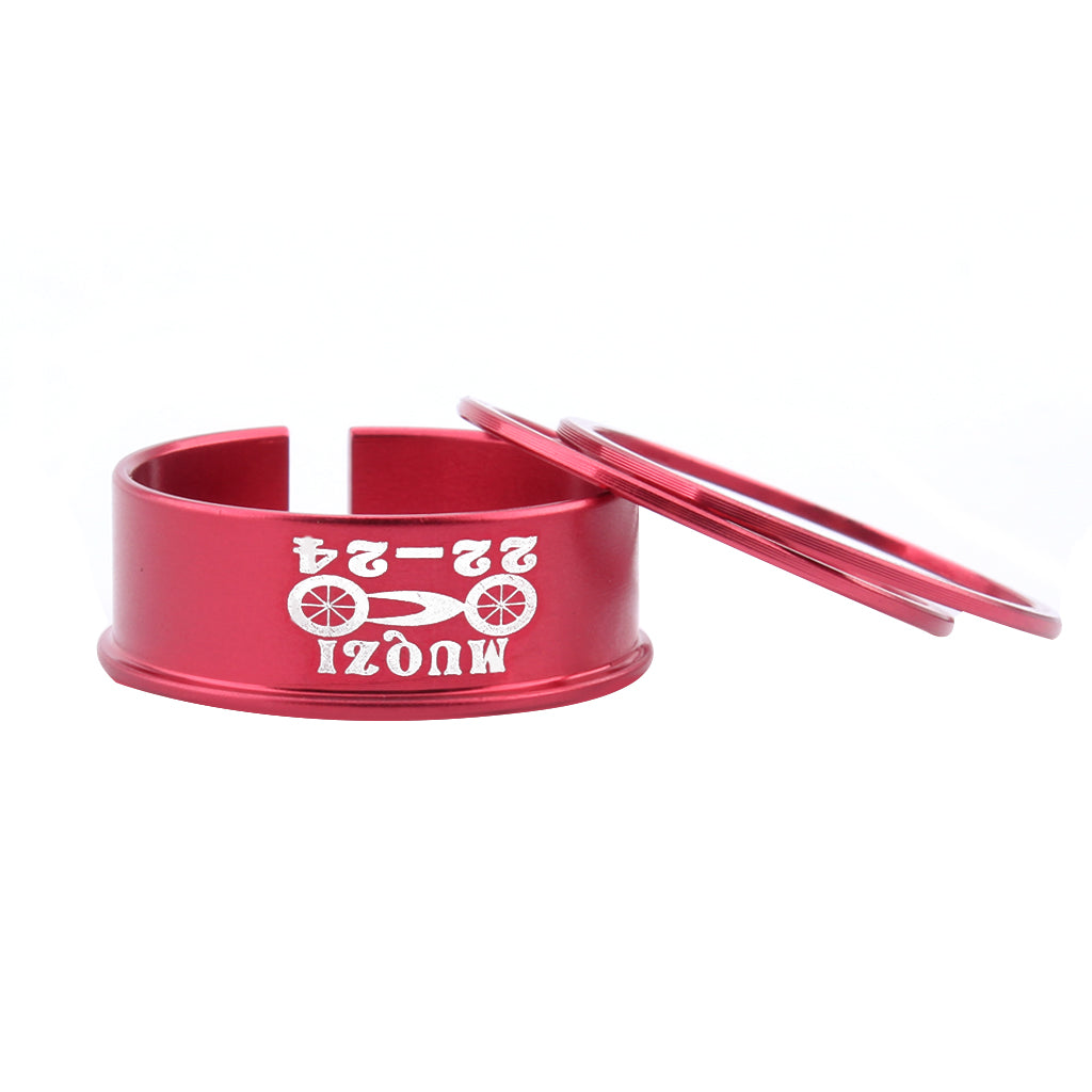 Bicycle Bike Bottom Bracket Washer 24mm to 22mm Axis Conversion Set Red