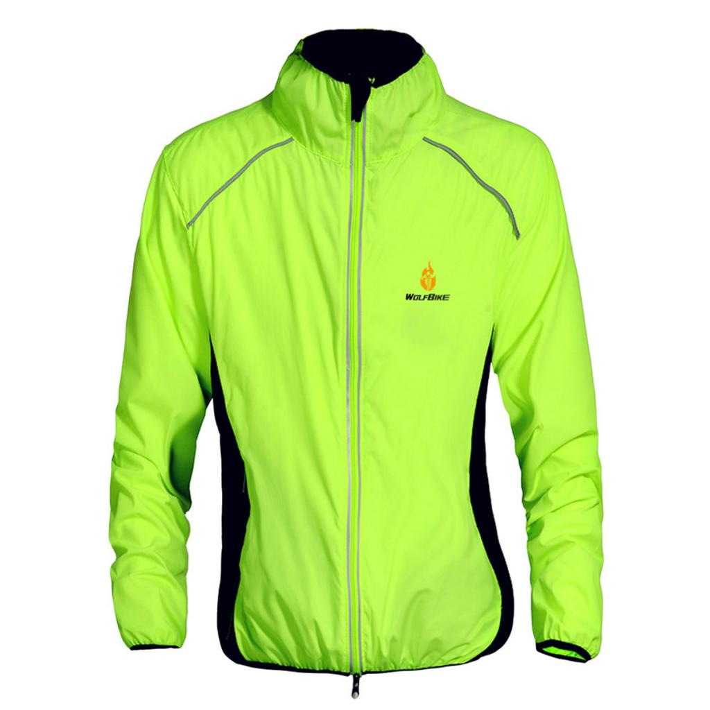 Bicycle Cycling Jacket Sports Clothing Windproof Coats Jersey S Green
