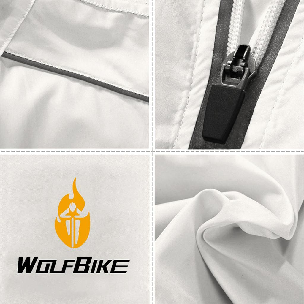 Bicycle Cycling Jacket Sports Clothing Windproof Coats Jersey XL White