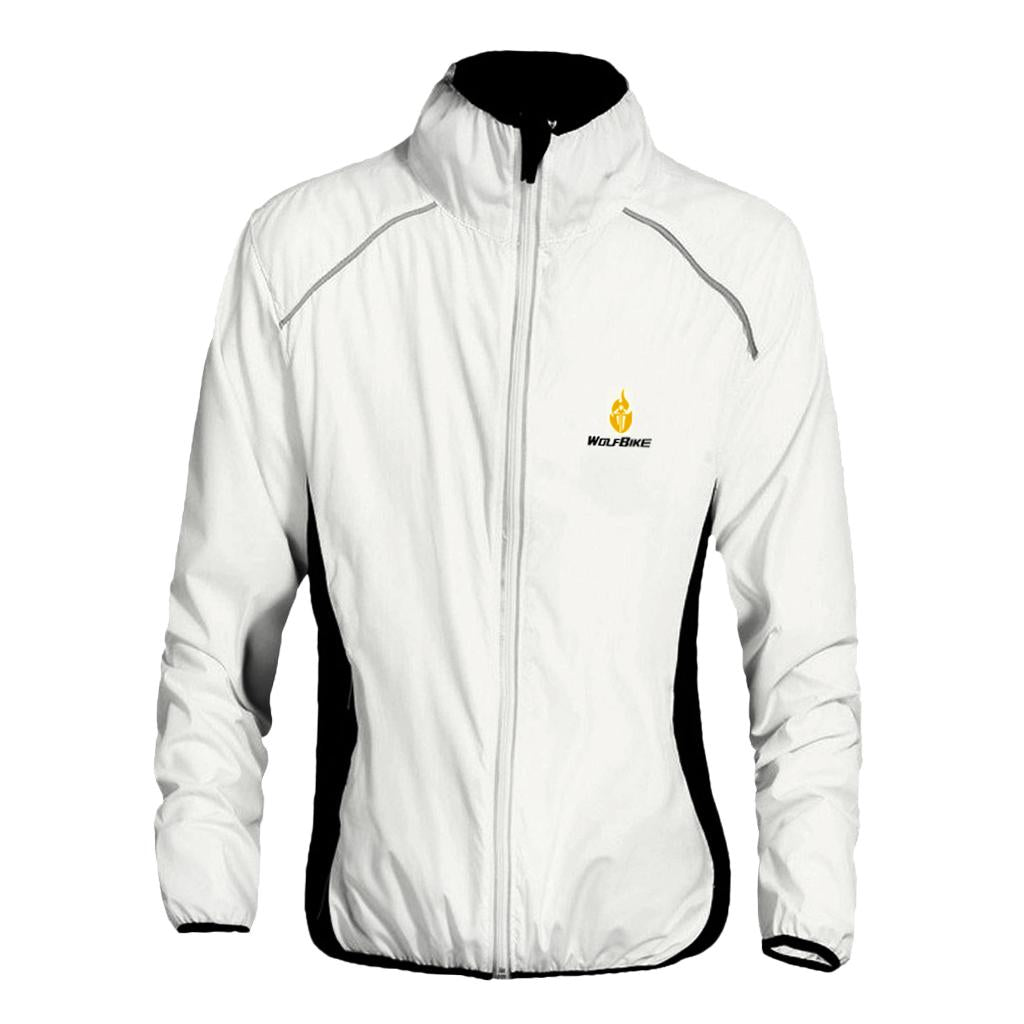 Bicycle Cycling Jacket Sports Clothing Windproof Coats Jersey XL White