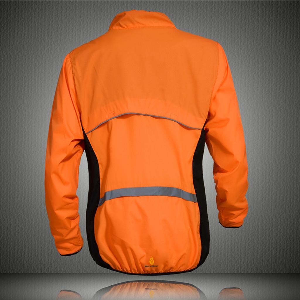 Bicycle Cycling Jacket Sports Clothing Windproof Coats Jersey M Orange