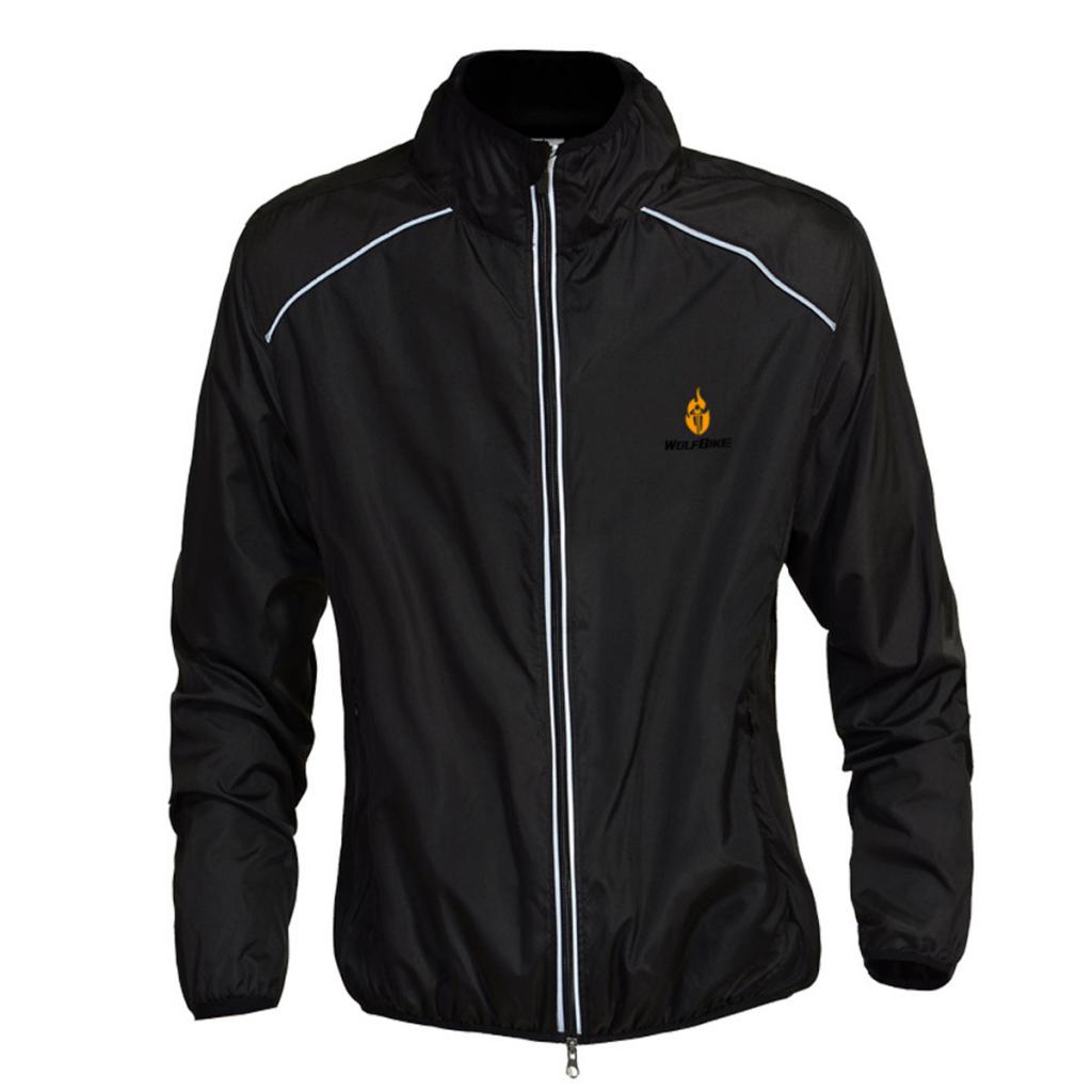 Bicycle Cycling Jacket Sports Clothing Windproof Coats Jersey XL Black