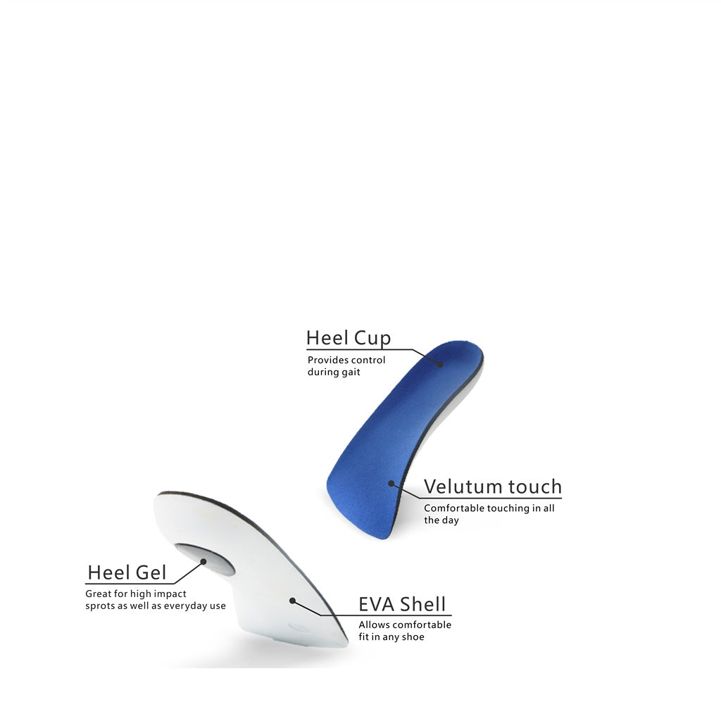 1 Pair 3/4 Length Orthotic Shoe Insole Pads Foot Heel Cushion Pain Relief M