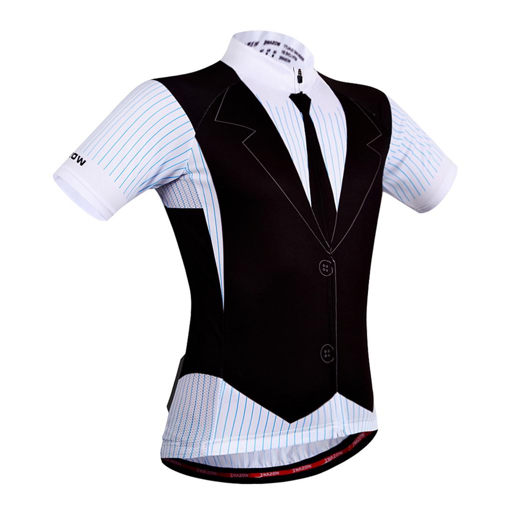 Men's Cycling Short Sleeve Jersey Breathable Shirts Sportswear Bike Top L