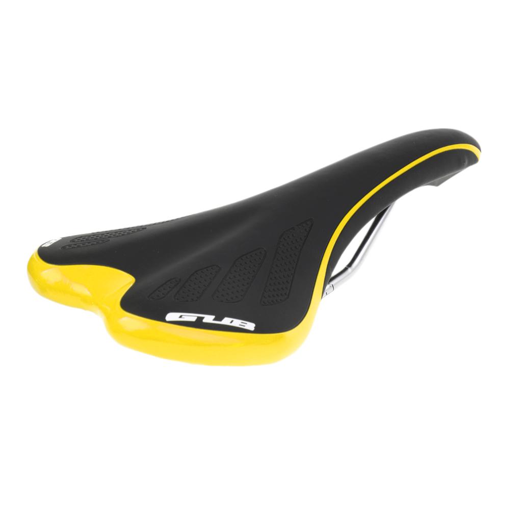 Unisex Bicycle Saddle Cycling MTB Road Bike Front Seat Cushion Black yellow