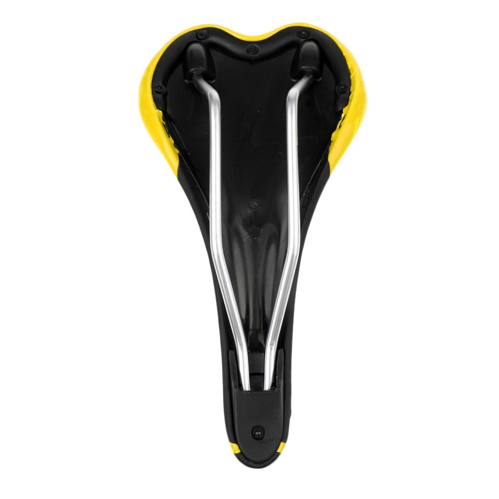 Unisex Bicycle Saddle Cycling MTB Road Bike Front Seat Cushion Black yellow