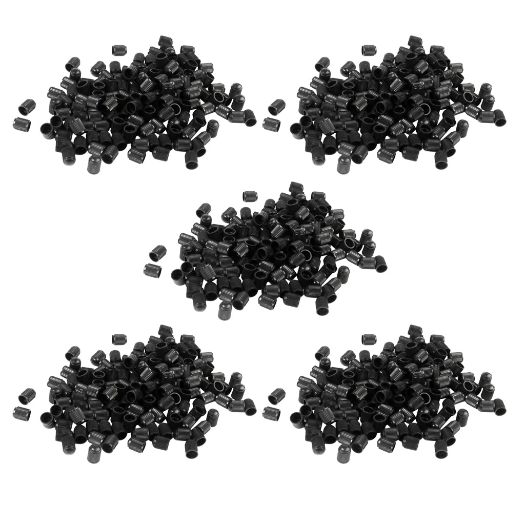 500Pcs Motorcyle Car Bike Bicycle Tyre Tire Air Valve Dust Cap Cover Black