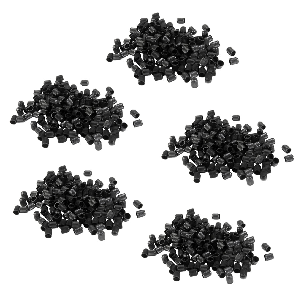 500Pcs Motorcyle Car Bike Bicycle Tyre Tire Air Valve Dust Cap Cover Black