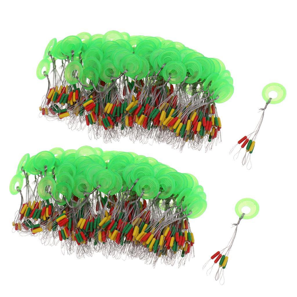 200Pcs Rubber Fising Float Stopper Space Beans Fishing Line Stoppers Bobber