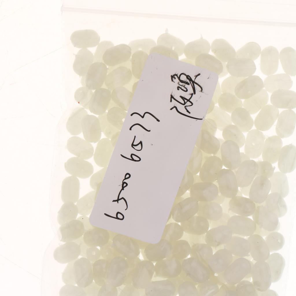 200pcs Transparent Oval Fishing Beads Fishing Stop Beads Fishing Hard Lures