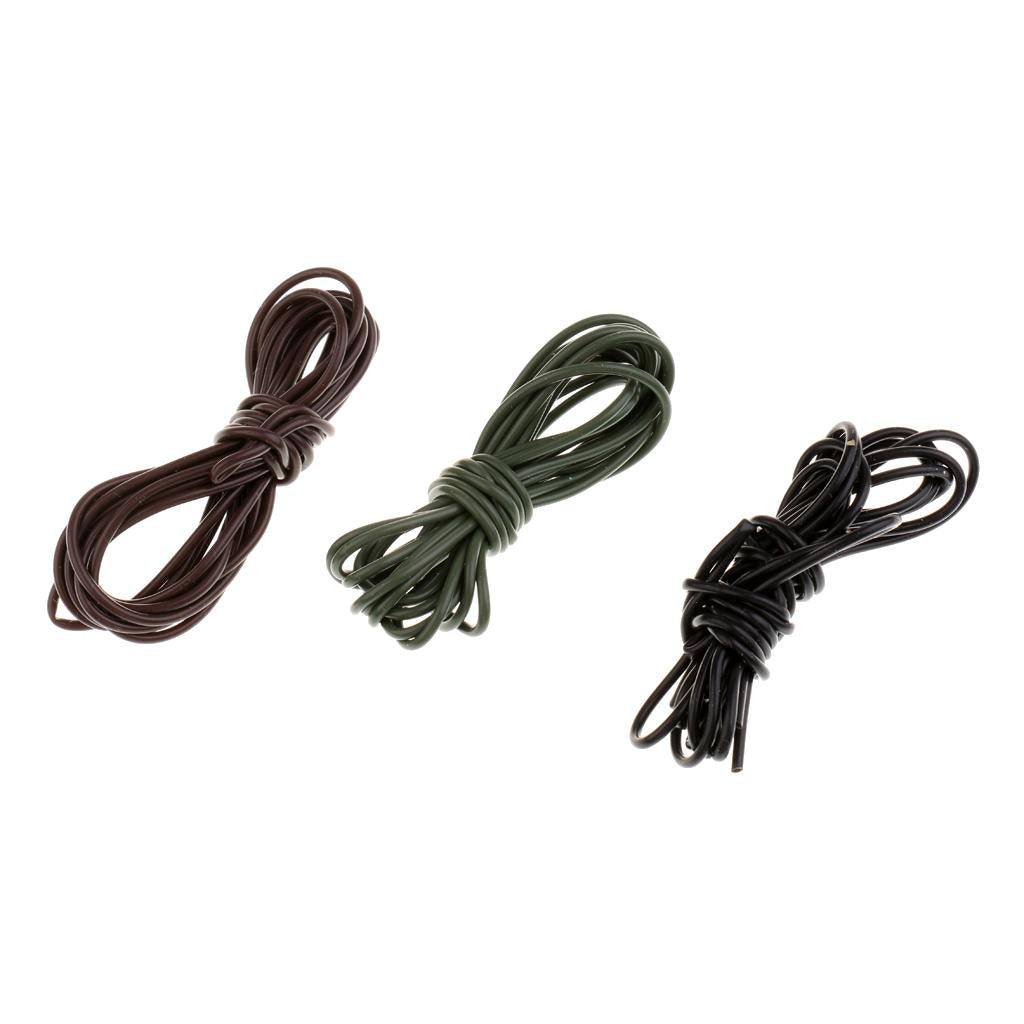 3Pcs Silicone Rig Tube Tubing Carp Fishing Anti Rig Tube Sleeve 2m