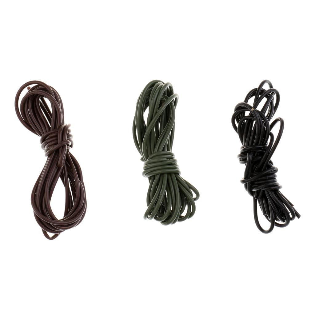 3Pcs Silicone Rig Tube Tubing Carp Fishing Anti Rig Tube Sleeve 2m