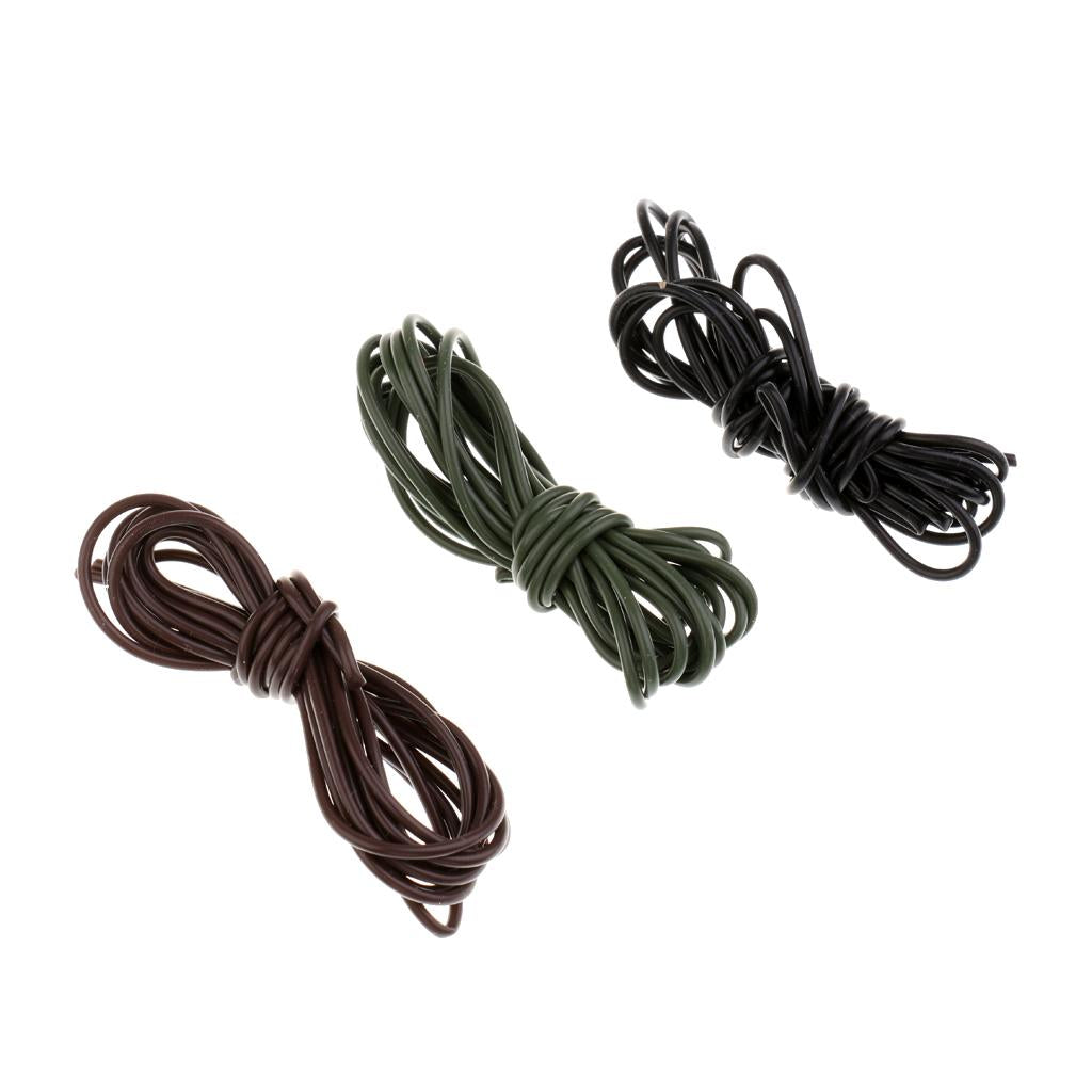 3Pcs Silicone Rig Tube Tubing Carp Fishing Anti Rig Tube Sleeve 2m