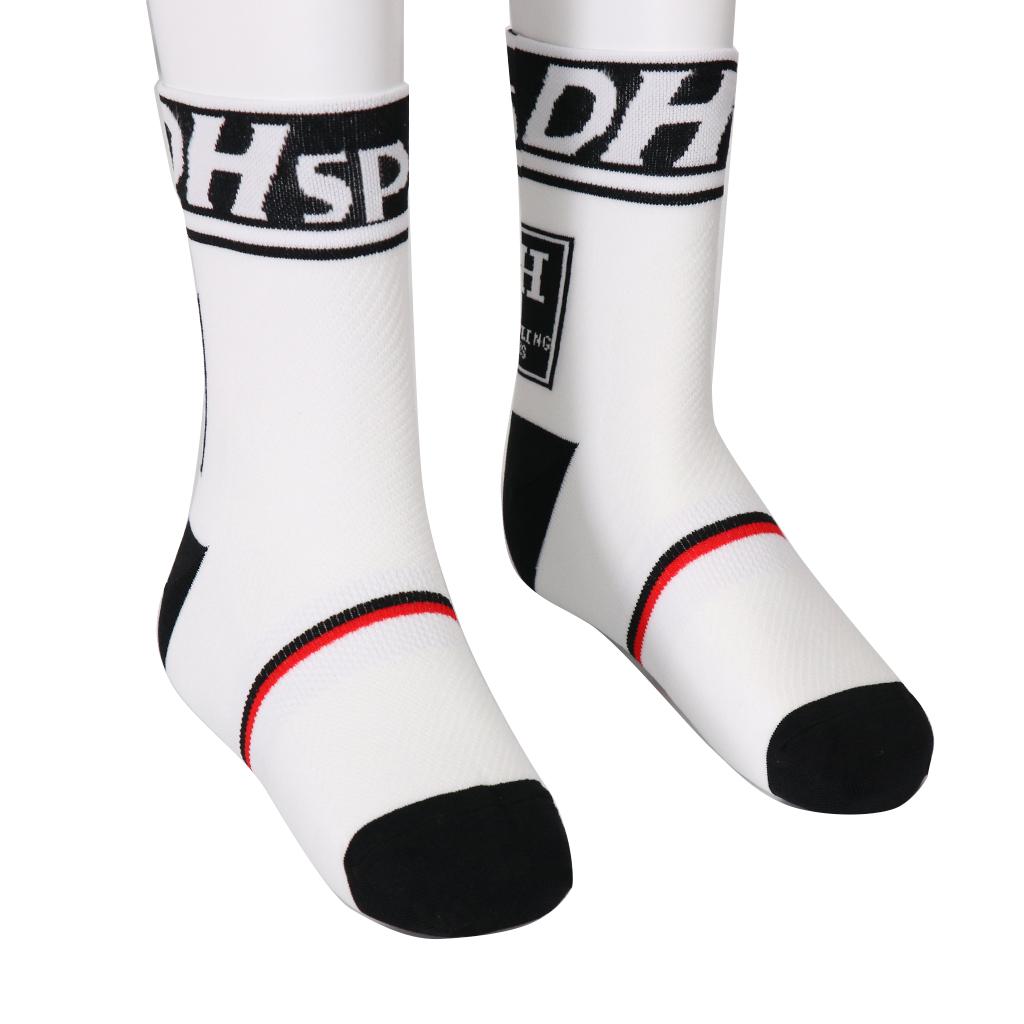 Cycling Socks Sports Running Basketball Anti-Sweat Breathable Socks S White