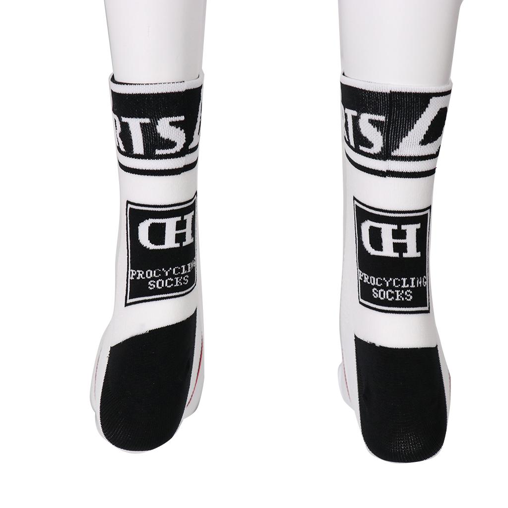 Cycling Socks Sports Running Basketball Anti-Sweat Breathable Socks S White