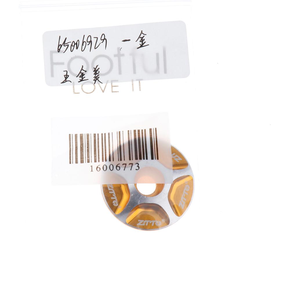 4x1 1/8 Aluminum Alloy Bicycle Headset Top Threadless Stem Cover Gold"