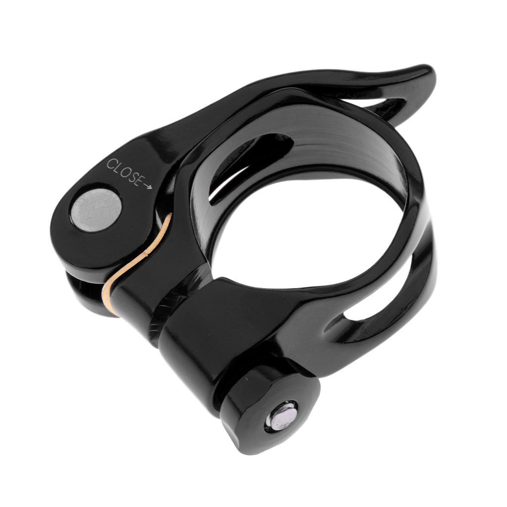 Bike Bicycle Seatpost Clamp 31.8mm Quick Release Seat Post Clamp Black