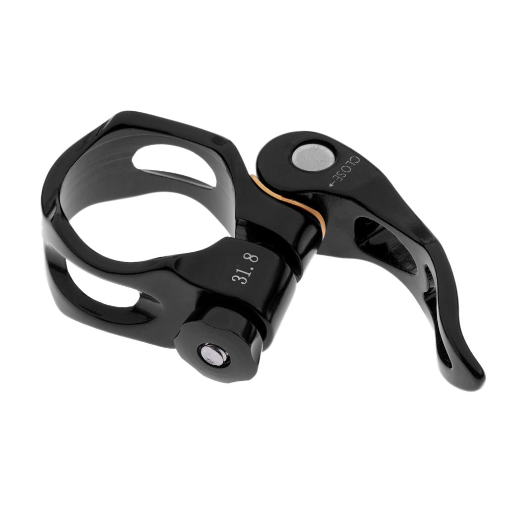 Bike Bicycle Seatpost Clamp 31.8mm Quick Release Seat Post Clamp Black