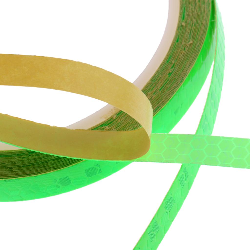 Bike Reflective Wheel Stickers Bicycle Cycling Reflector Tape Green