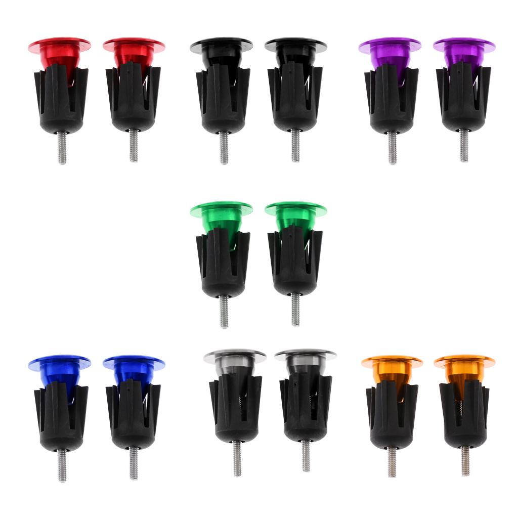 Aluminum Alloy Bicycle Handlebar Grips Cap Bike Handle Bar End Plugs Purple