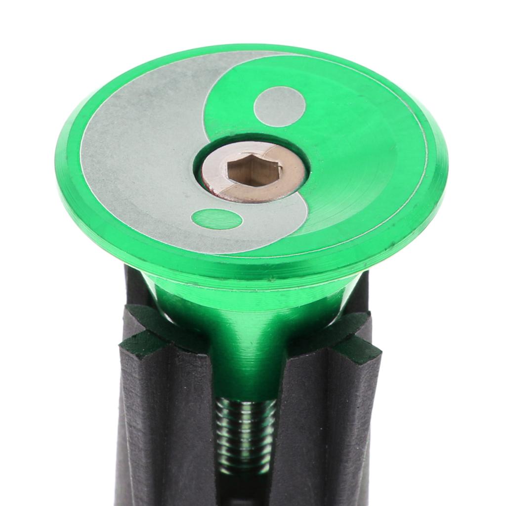 Aluminum Alloy Bicycle Handlebar Grips Cap Bike Handle Bar End Plugs Green