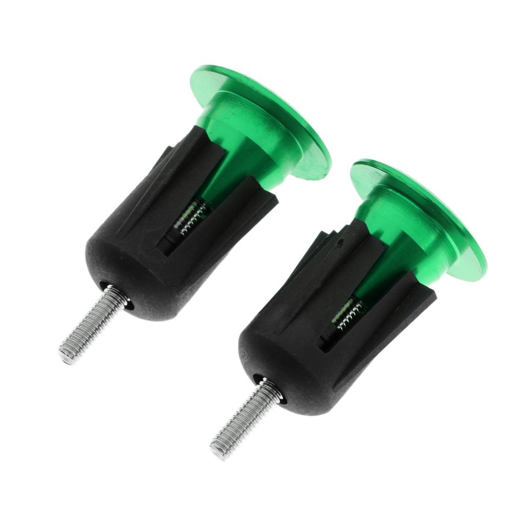 Aluminum Alloy Bicycle Handlebar Grips Cap Bike Handle Bar End Plugs Green
