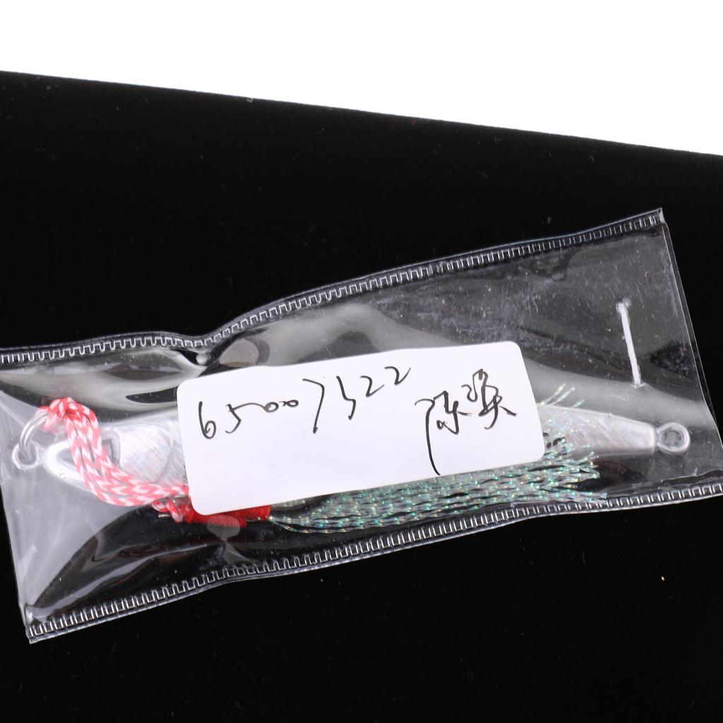 Fishing Lure Lead Fish Metal Jigging Wobbler Crankbaits Bass Baits 80g White