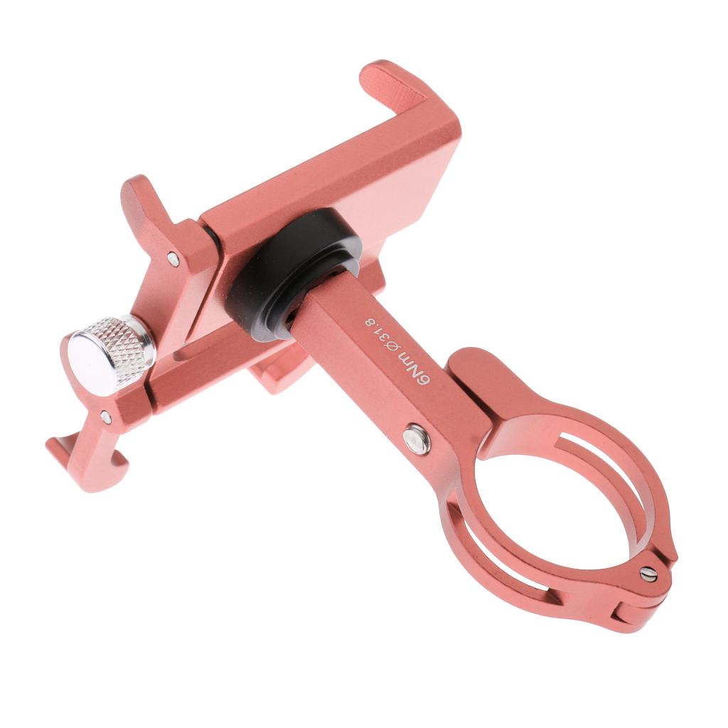 360 Rotation Mobile Phone Holder Bike Handlebar Mount Adjustable Rose Gold