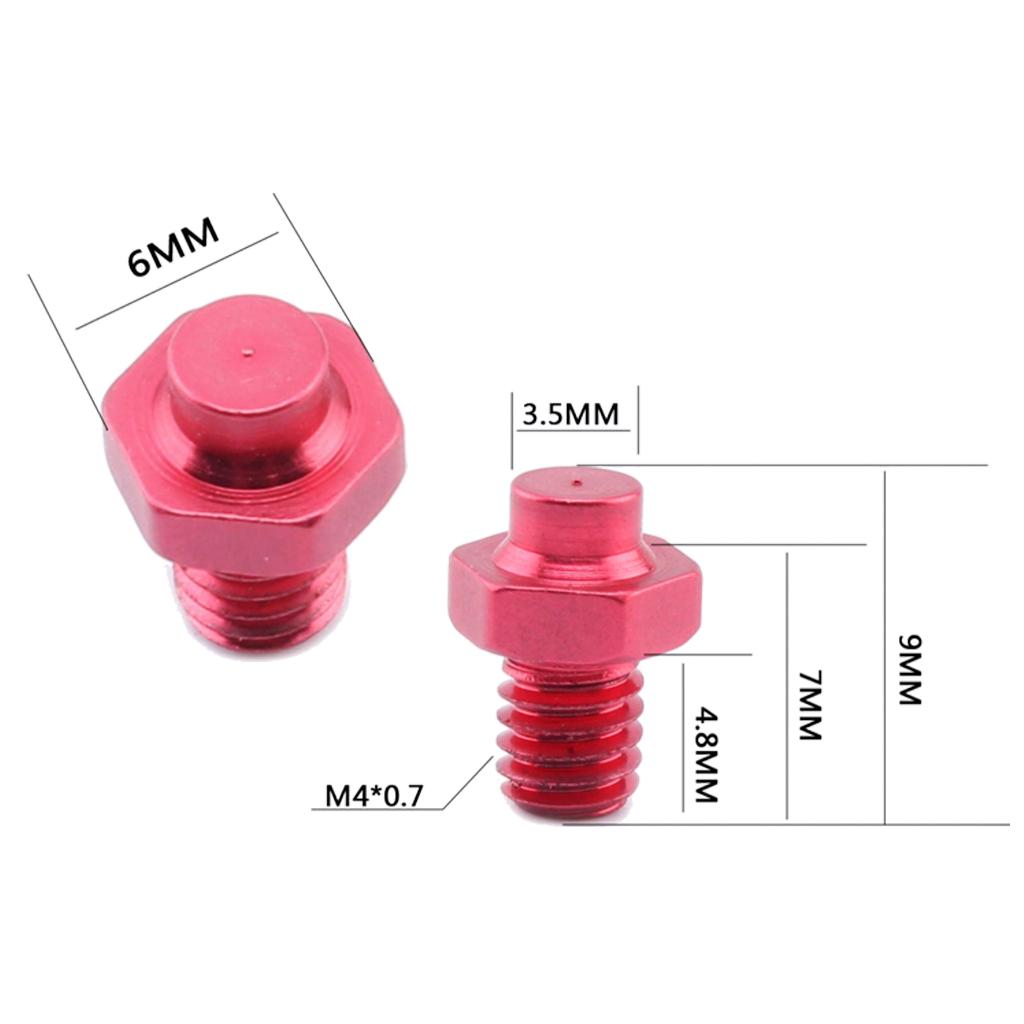 20pcs Bike Pedal Screws Mountain Bike Pedal Fixed Studs Anti-Slip Silver Red