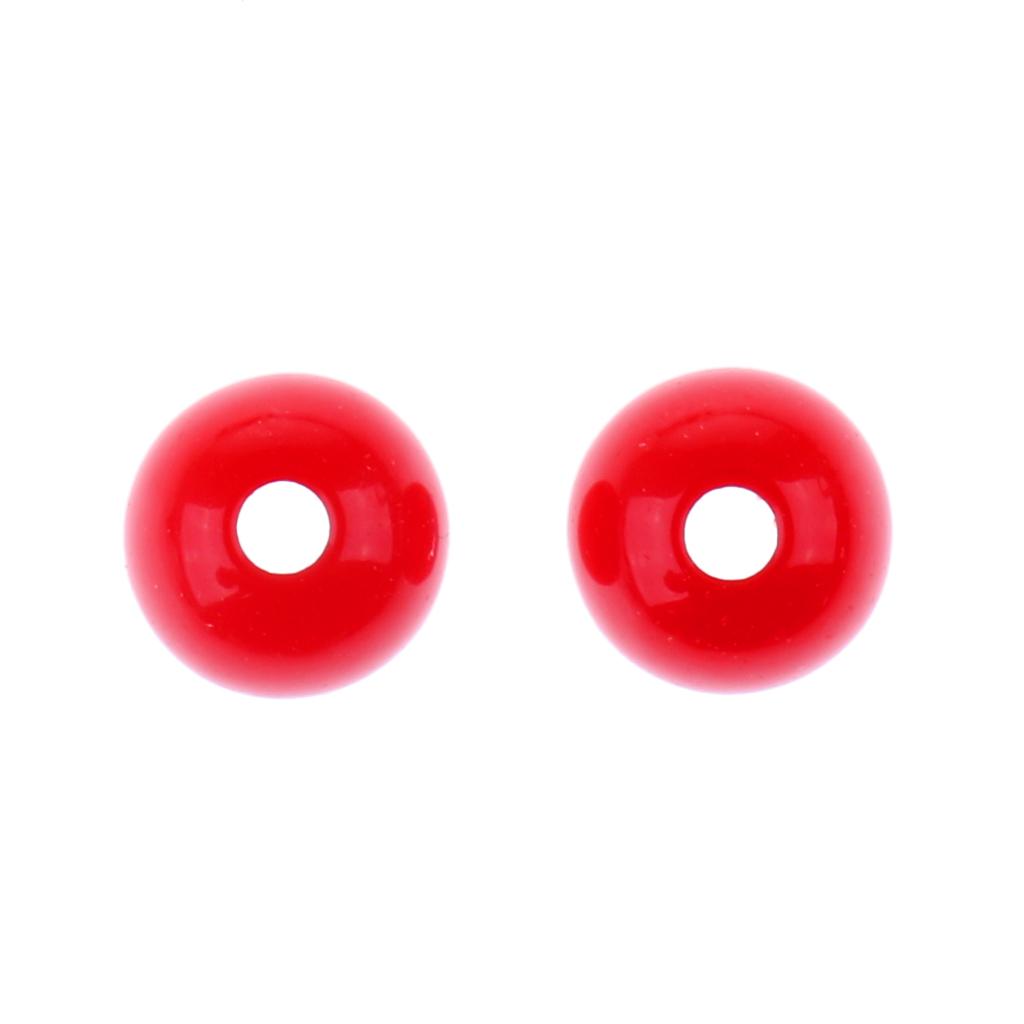 30pcs 6mm Fishing Large Fishing Beads Carp Fishing Stop Rigs Beads Red