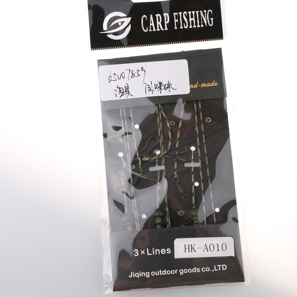 Carp Fishing Hair Rig with Lead Clip Swivel Carp Rig Fishing Tackle A010