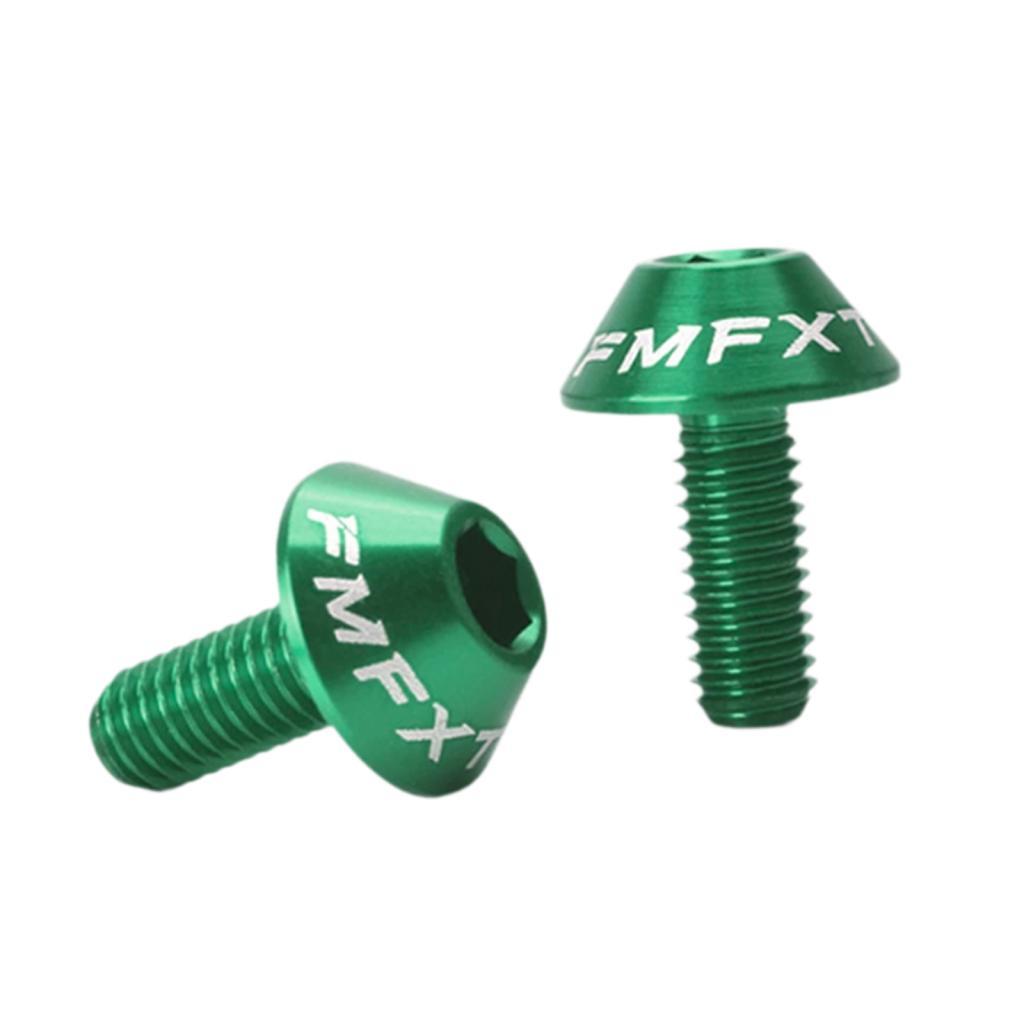 Lightweight Aluminium Alloy Water Bottle Cage Bolts Screws M5 x 12mm Green