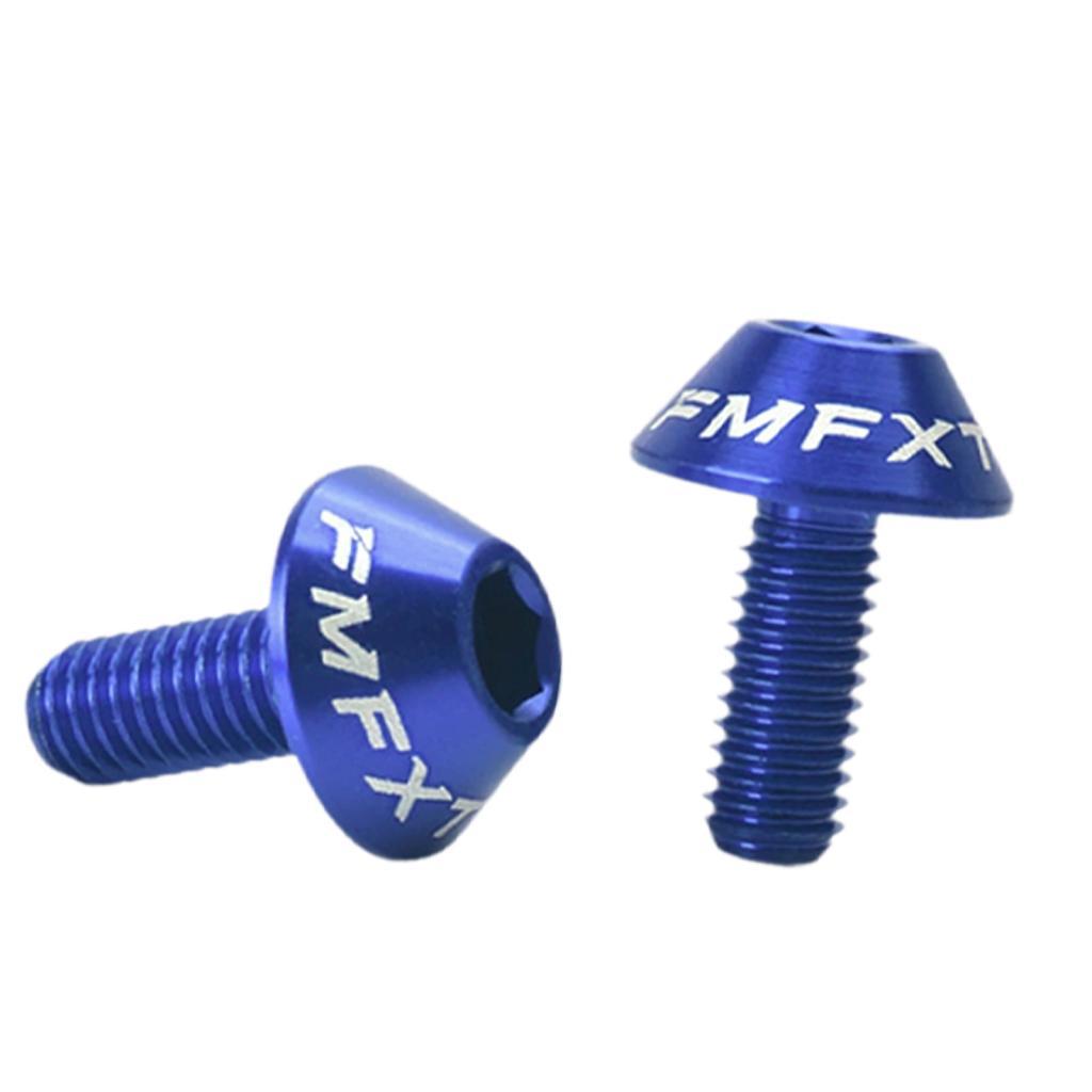 Lightweight Aluminium Alloy Water Bottle Cage Bolts Screws M5 x 12mm Blue