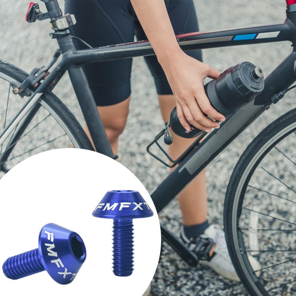 Lightweight Aluminium Alloy Water Bottle Cage Bolts Screws M5 x 12mm Blue