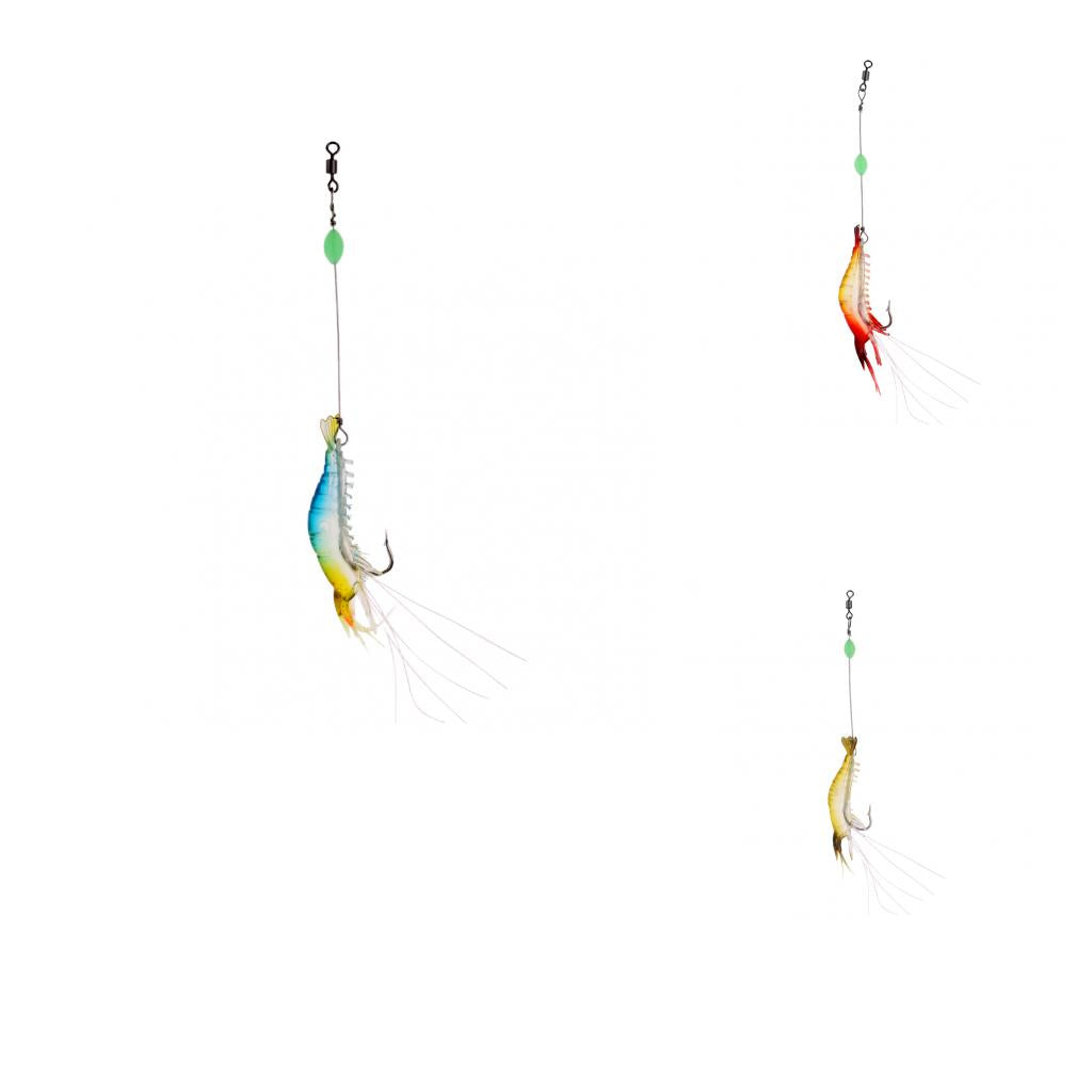 Shrimp Fishing Lure Luminous Shrimp Bait Sea Fishing Tackle Blue