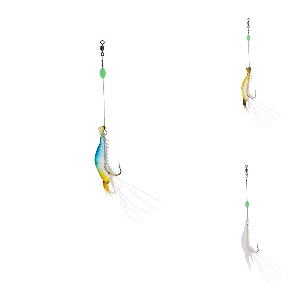 Shrimp Fishing Lure Luminous Shrimp Bait Sea Fishing Tackle Blue