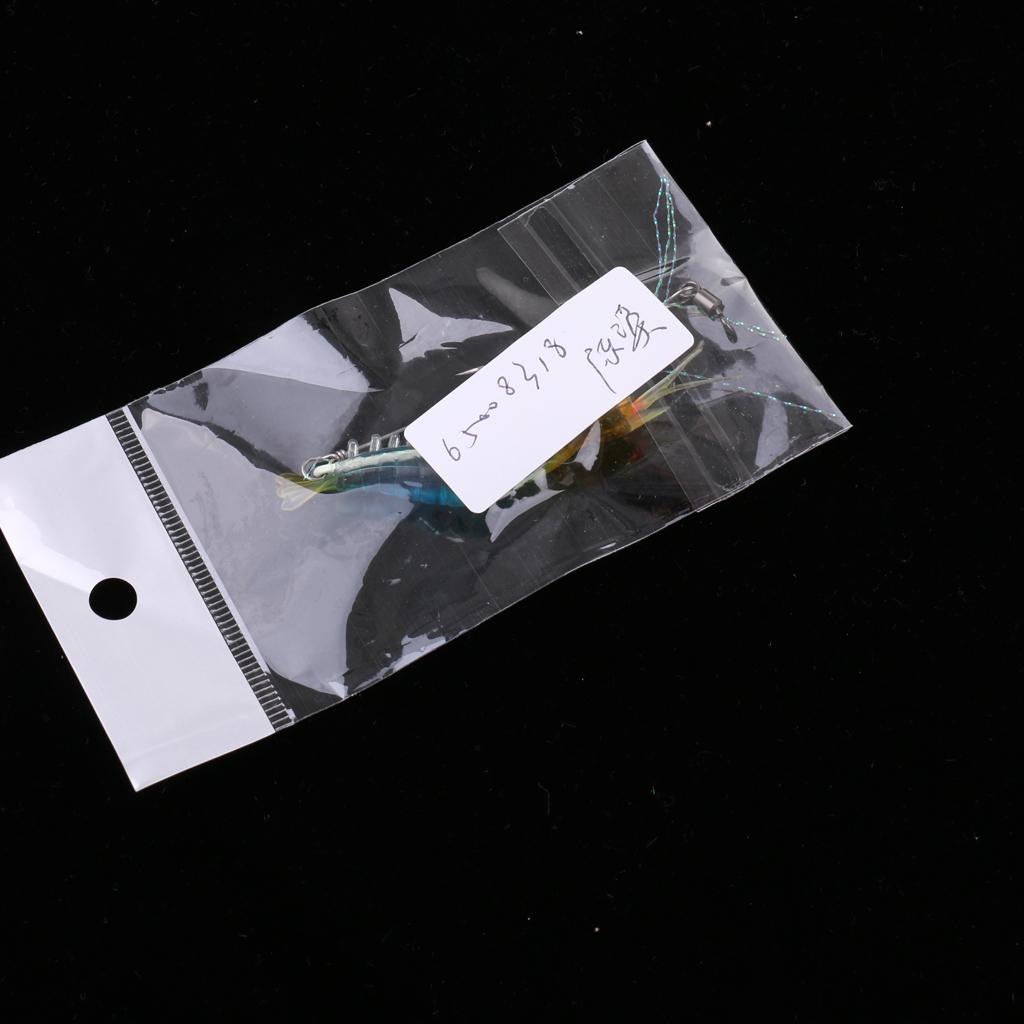 Shrimp Fishing Lure Luminous Shrimp Bait Sea Fishing Tackle Blue