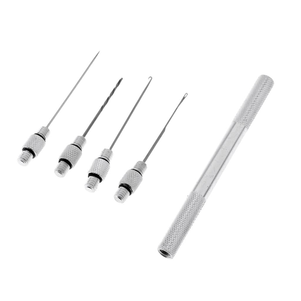 5 in 1 Carp Fishing Rigging Bait Needle Drill Hook Tackle Rigging Tool Kit