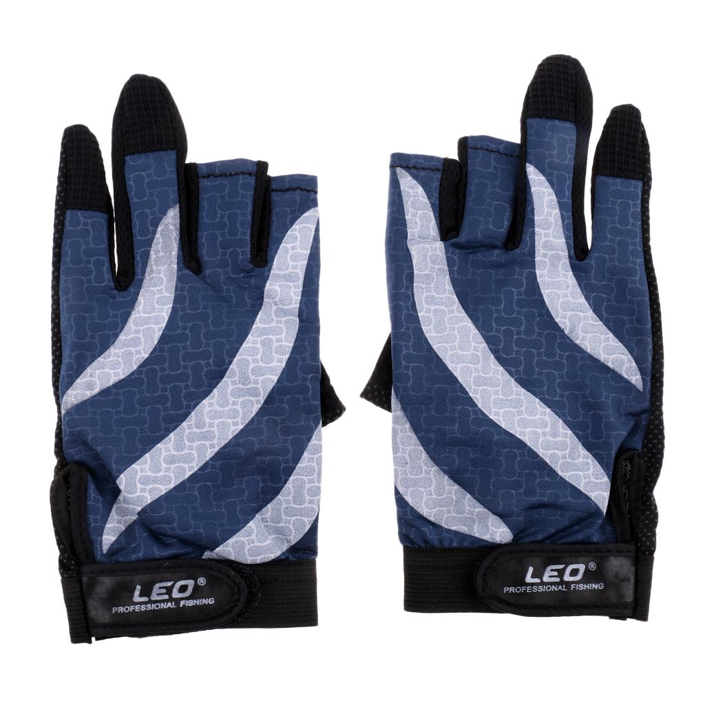 3 Cut Finger Waterproof Fishing Gloves Hunting Anti-Slip Mitts Cycling B