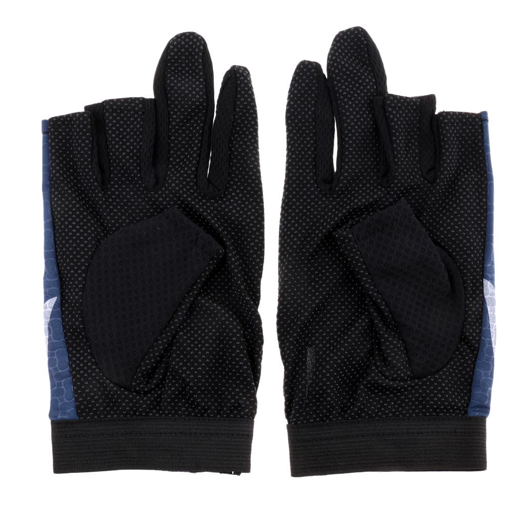 3 Cut Finger Waterproof Fishing Gloves Hunting Anti-Slip Mitts Cycling B