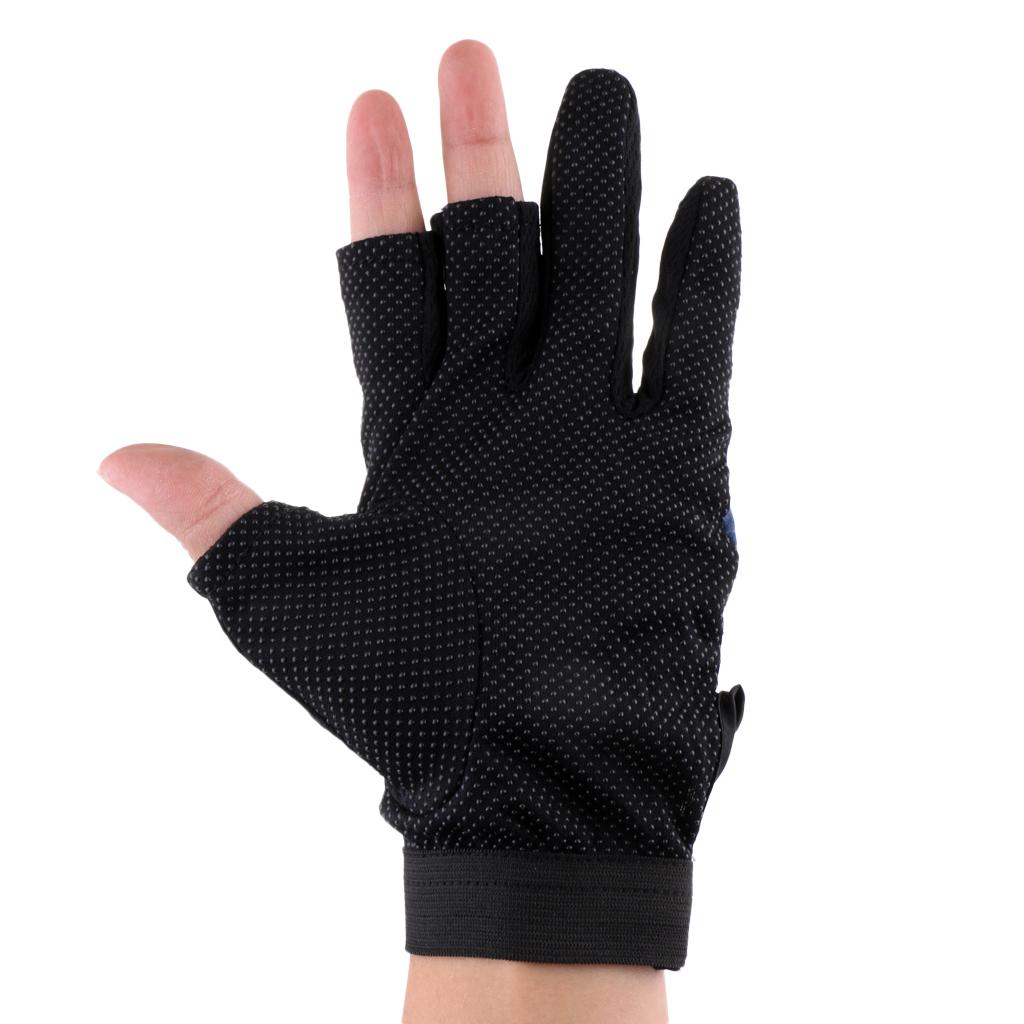 3 Cut Finger Waterproof Fishing Gloves Hunting Anti-Slip Mitts Cycling B