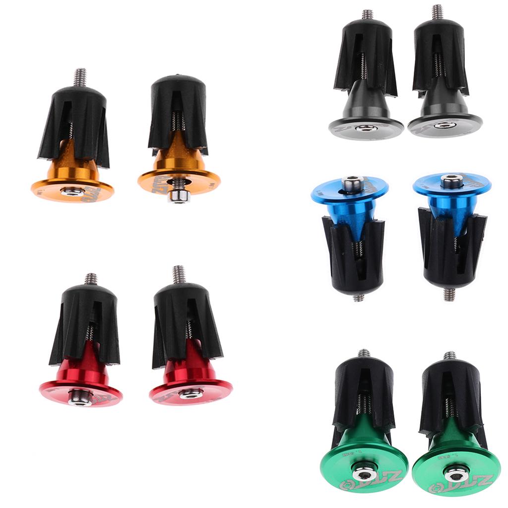 1 Pair Alloy Bike Bicycle Handlebar End Grips Plugs Handle Bar Caps Gold