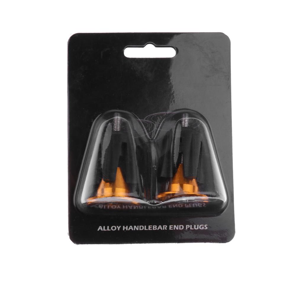 1 Pair Alloy Bike Bicycle Handlebar End Grips Plugs Handle Bar Caps Gold