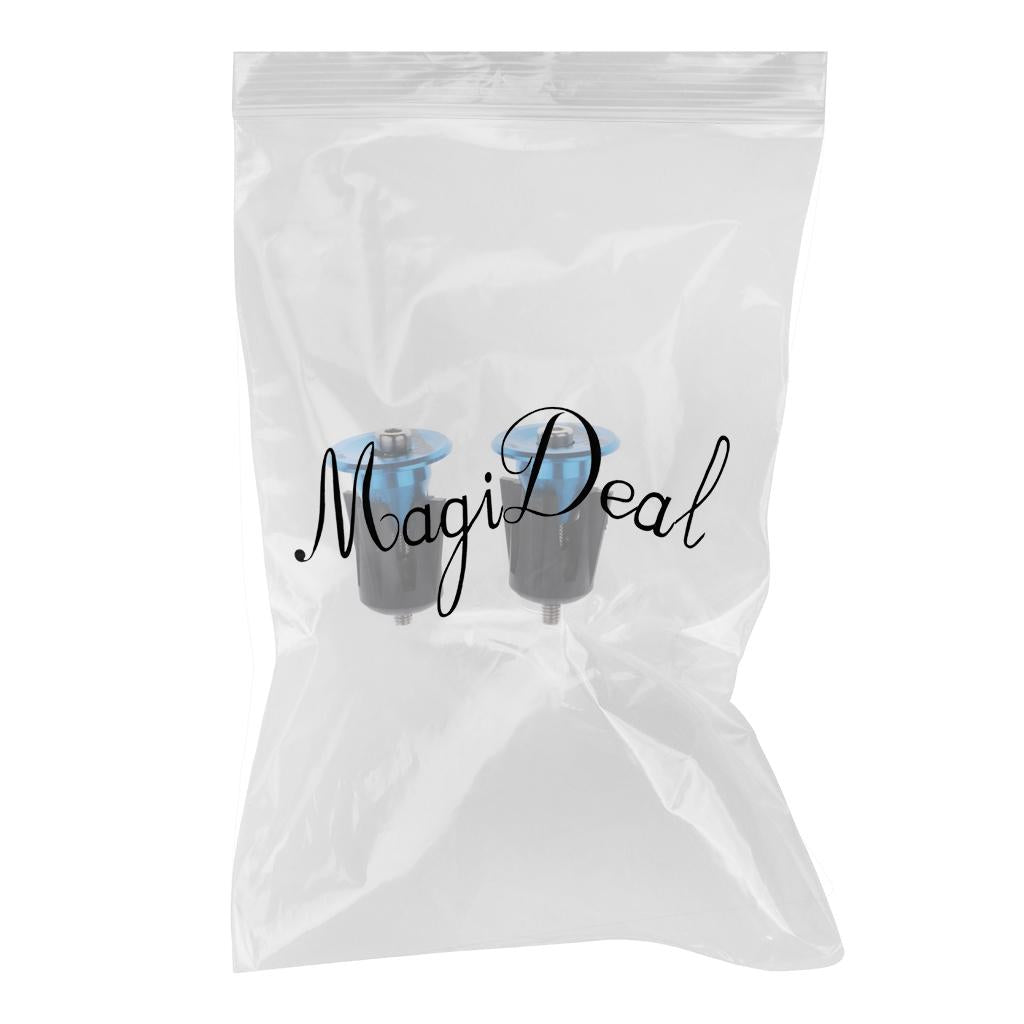 1 Pair Alloy Bike Bicycle Handlebar End Grips Plugs Handle Bar Caps Blue