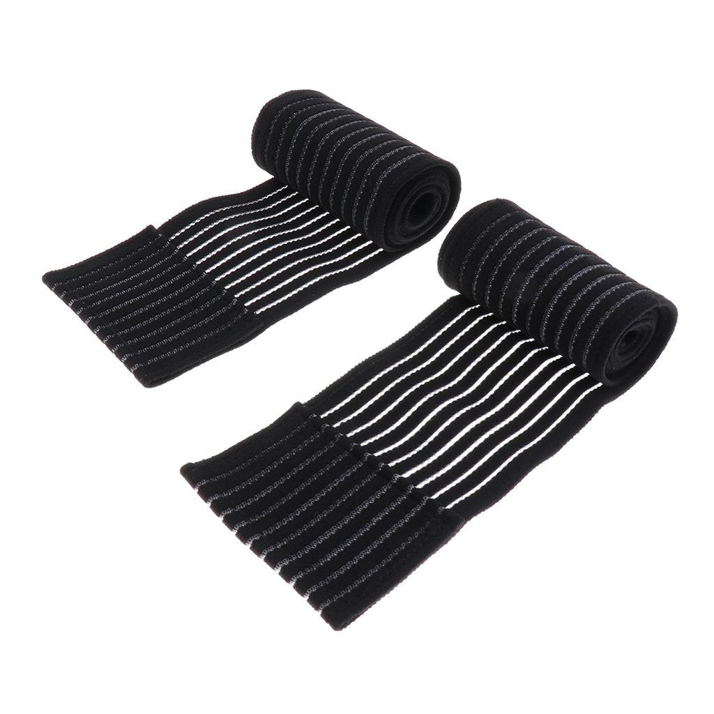 Elastic Knee Wraps Bandage Support Gym Straps Sprain Injury Pain Brace 90cm