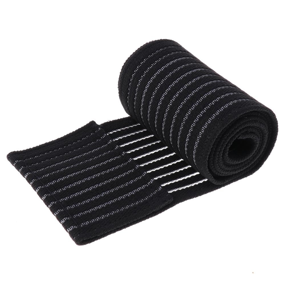 Elastic Knee Wraps Bandage Support Gym Straps Sprain Injury Pain Brace 90cm